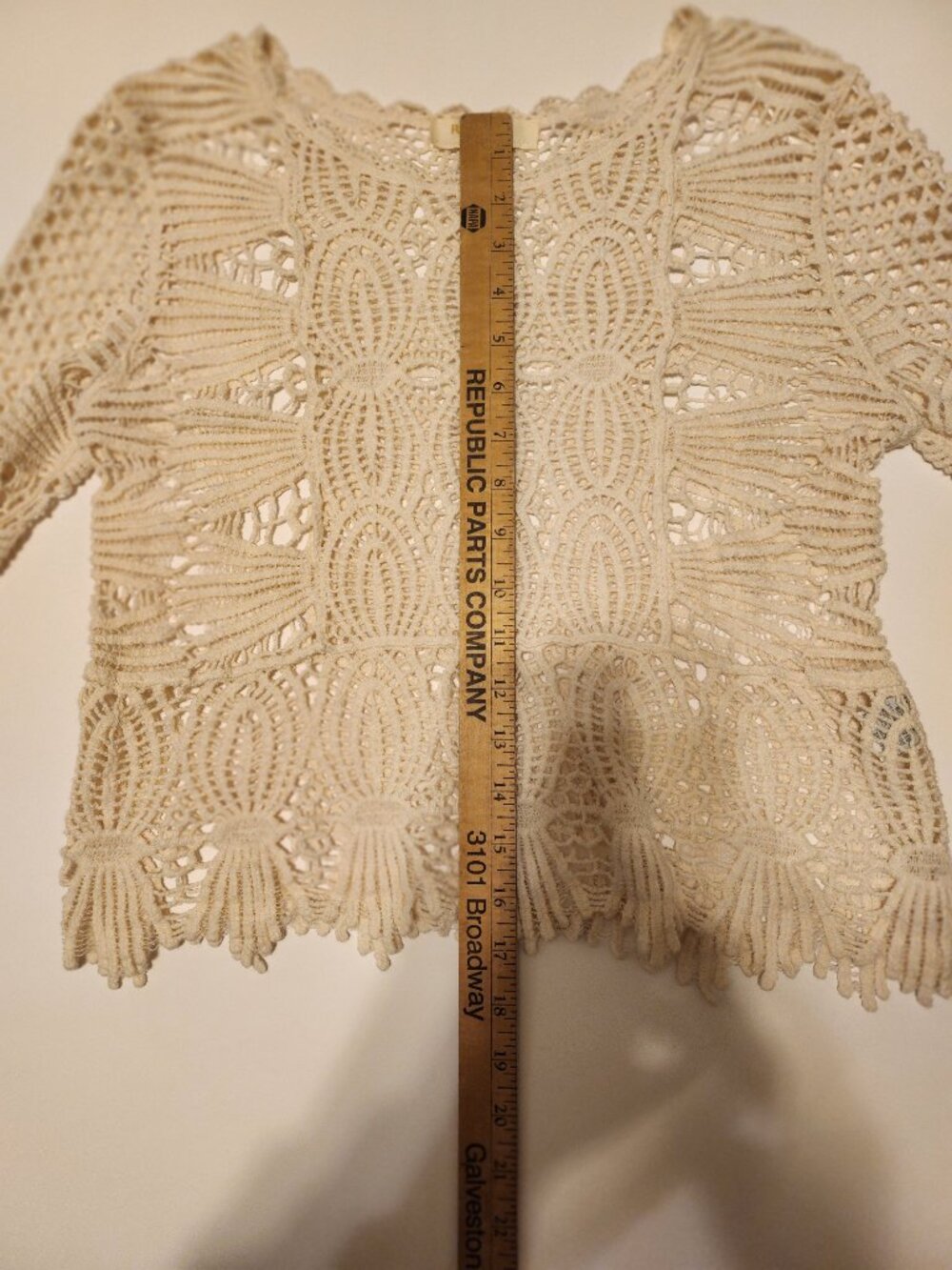 Rebellion Open Knit Crochet Cottagecore Crop Top Festival BohoChic Size Small - Picture 4 of 11